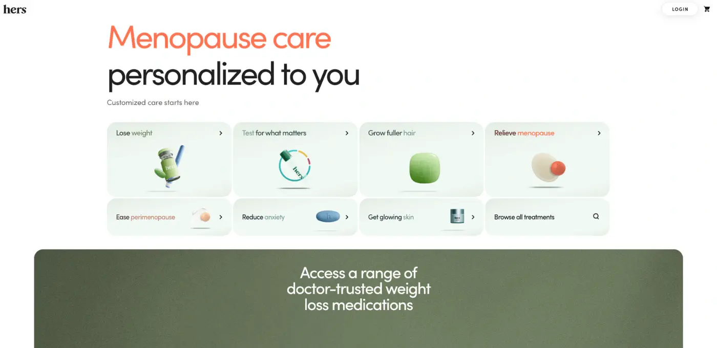 Hers telehealth platform