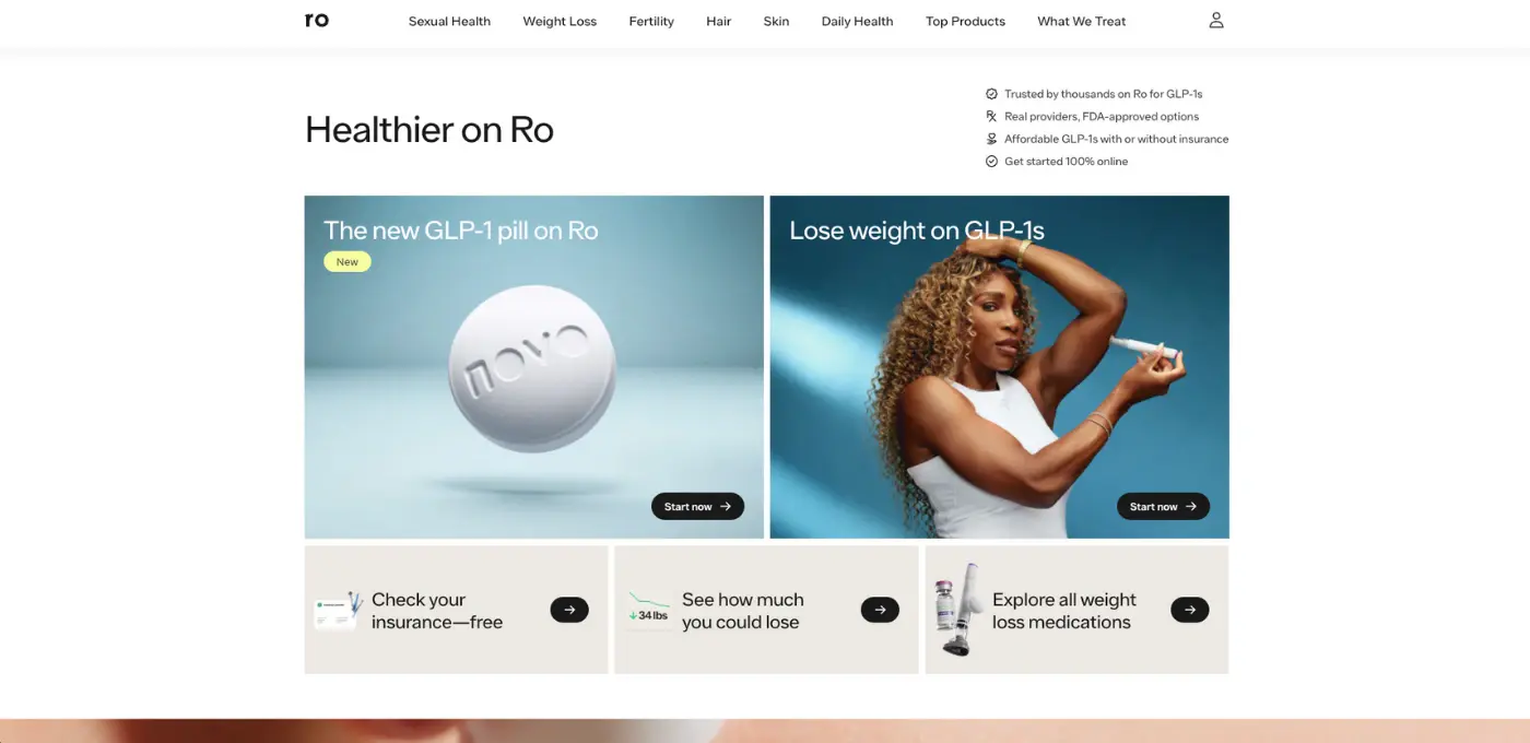 Ro telehealth platform